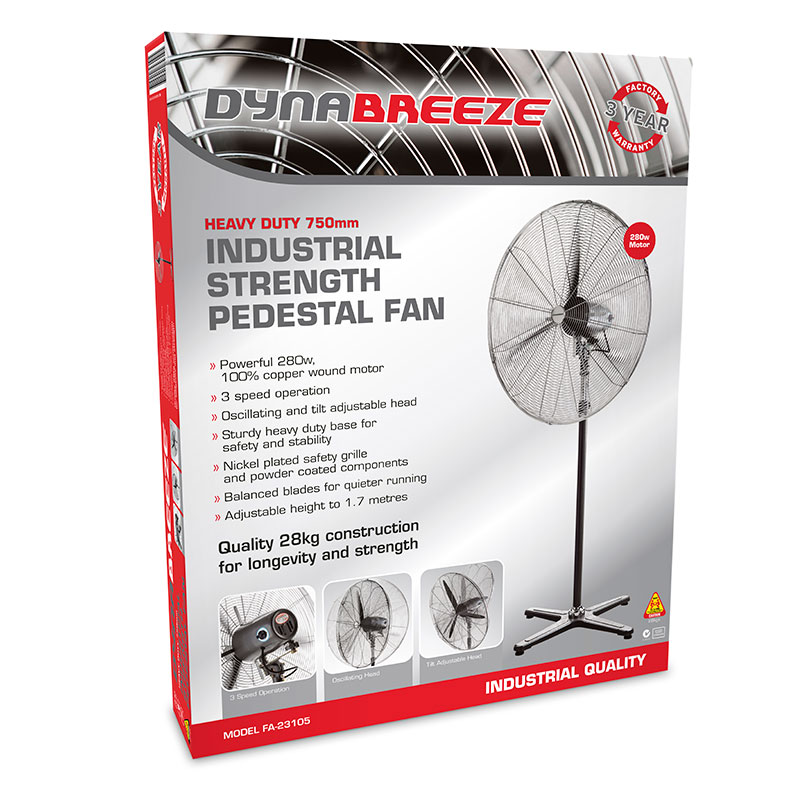 Heavy Duty 750mm Industrial Strength Pedestal Fan