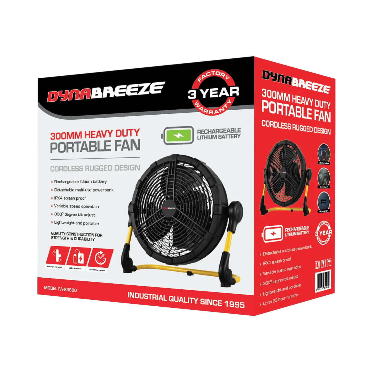 Dynabreeze 300mm Portable Fan